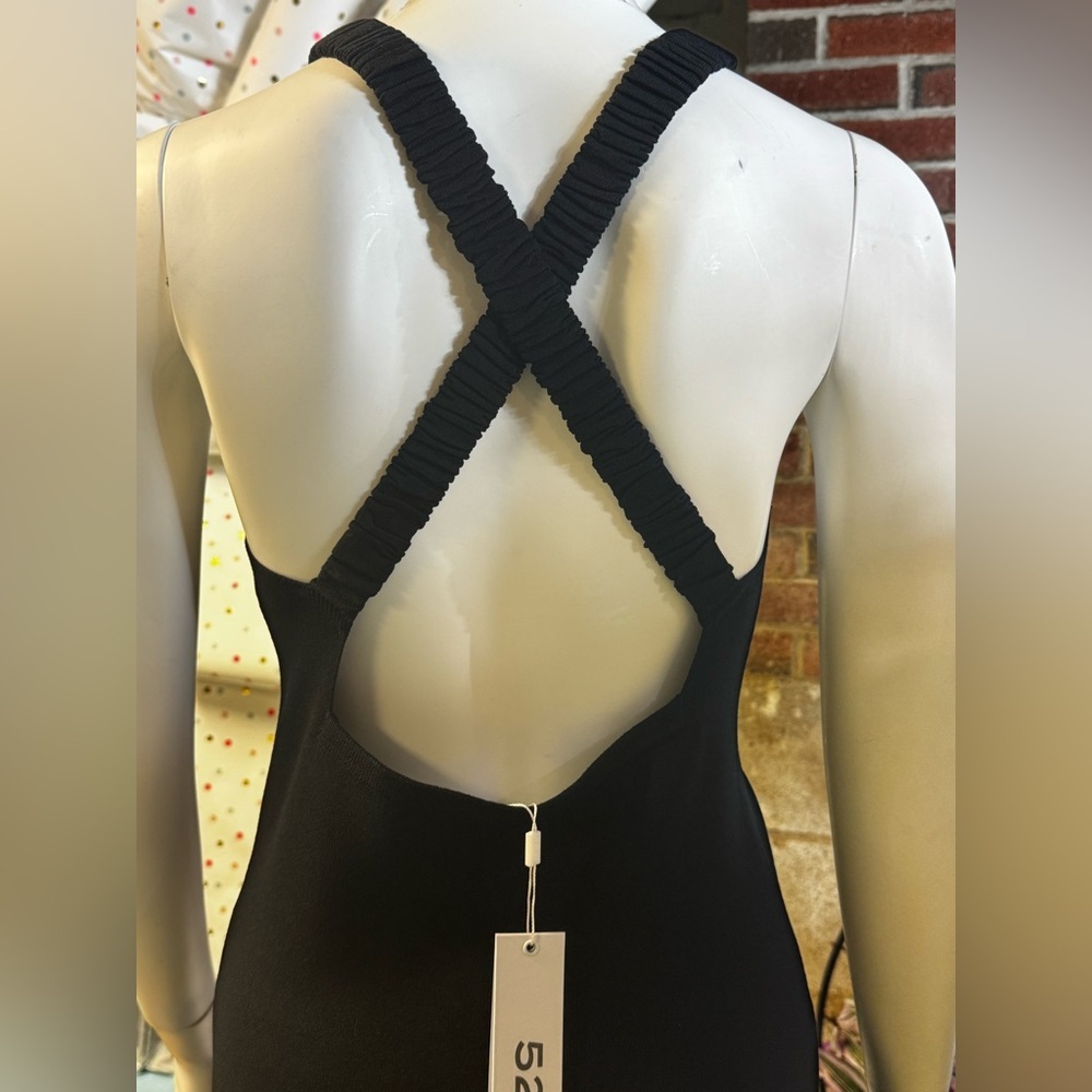 525 America Black Midi Dress Size Small, NWT - Picture 5 of 10